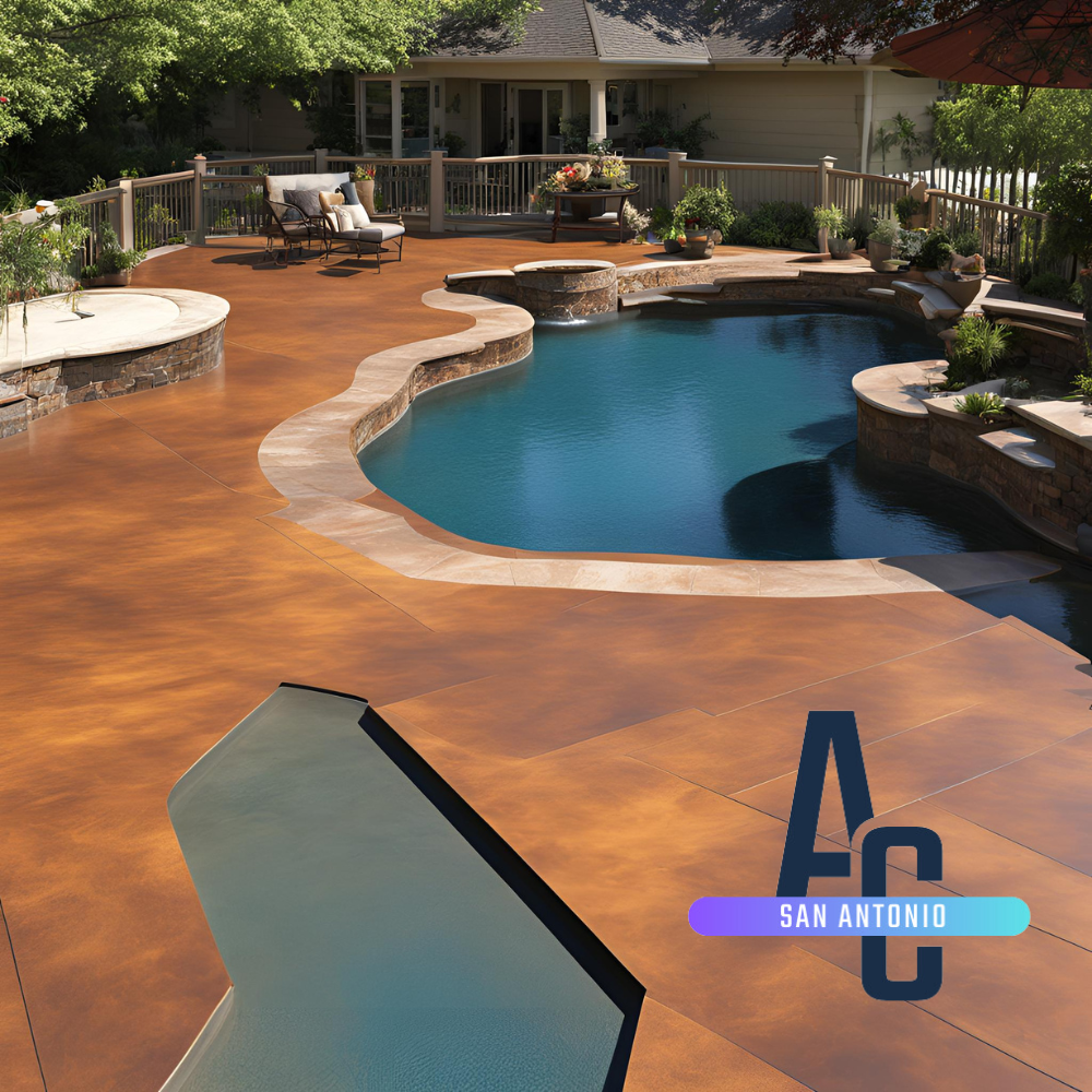 Pool stained-and-colored-concrete