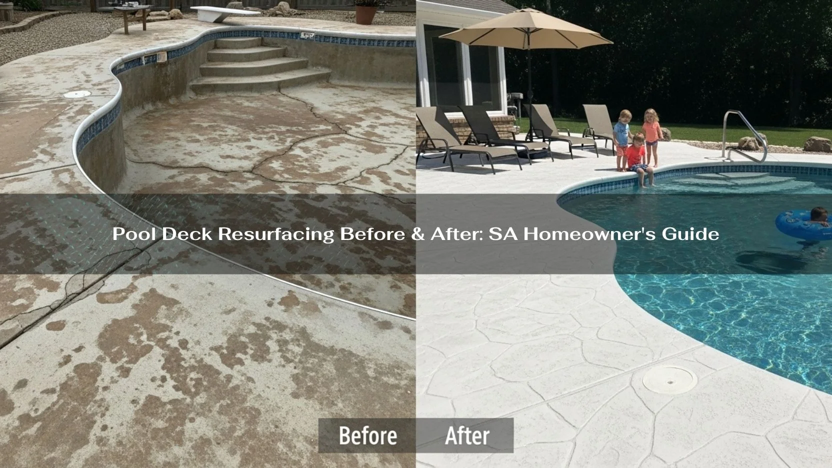 Pool Deck Resurfacing Before & After