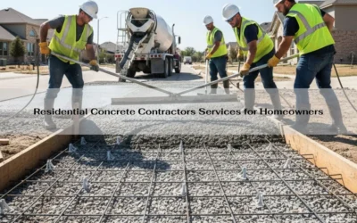 Residential Concrete Contractors Services for Homeowners