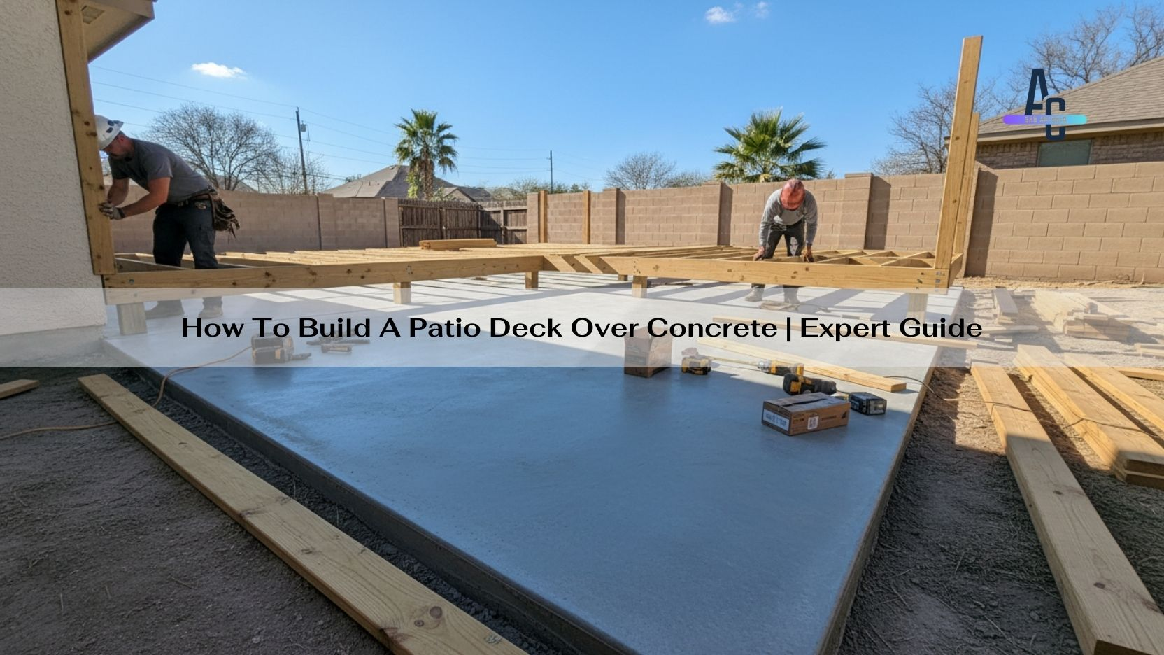 How To Build A Patio Deck Over Concrete Expert Guide How To Build A Patio Deck Over Concrete
