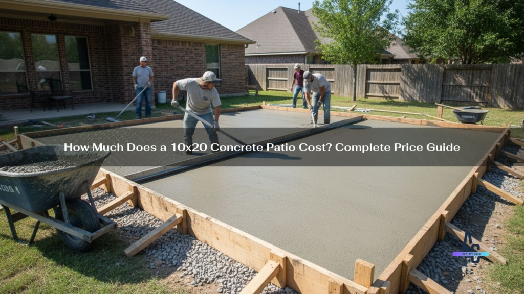 How much does a 10x20 concrete patio cost