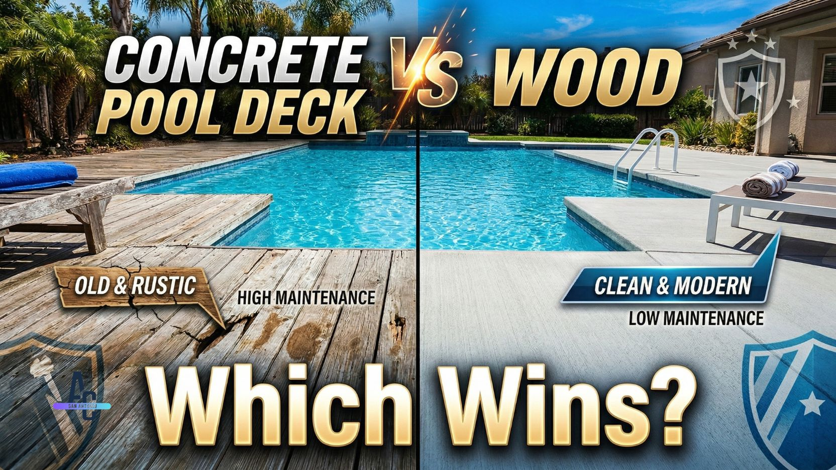 Concrete Pool Deck VS Wood Which Wins