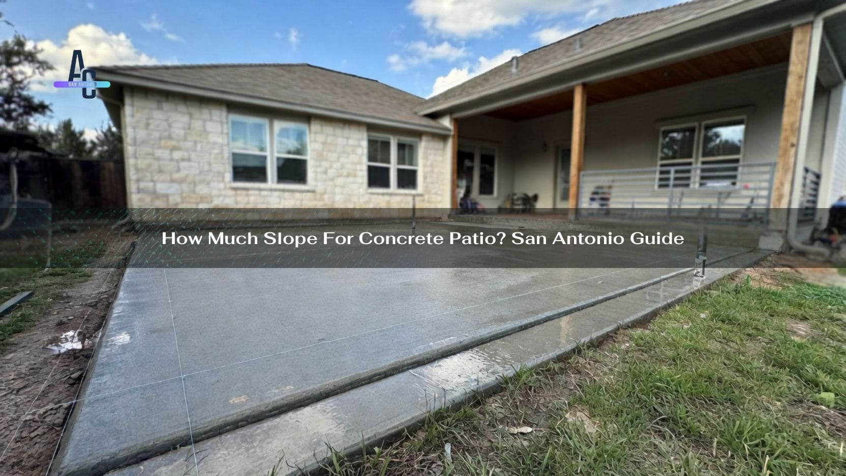 how much slope for concrete patio