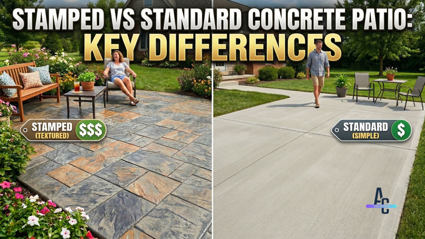 Stamped vs Standard Concrete Patio Key Differences