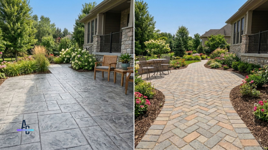 Stamped Concrete or Pavers