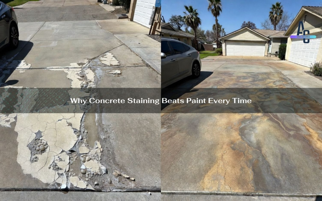 Why Concrete Staining Beats Paint Every Time