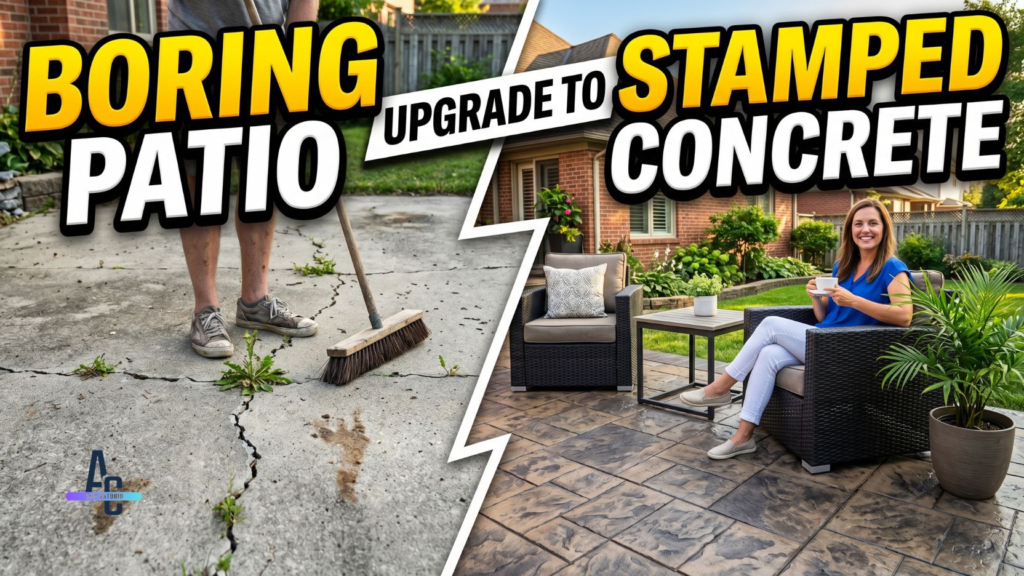Boring Patio Upgrade to Stamped Concrete