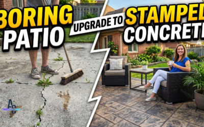 Boring Patio Upgrade To Stamped Concrete