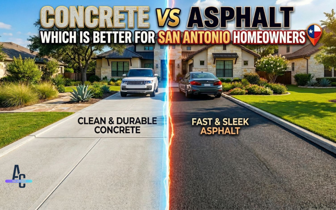 Concrete VS Asphalt Driveways: Which Is Better For San Antonio Homeowners?