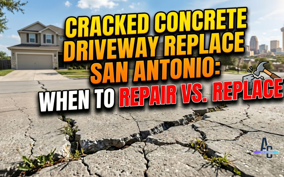 Cracked Concrete Driveway Replace In San Antonio: When To Repair VS. Replace