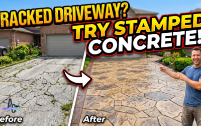 Cracked Driveway Try Stamped Concrete