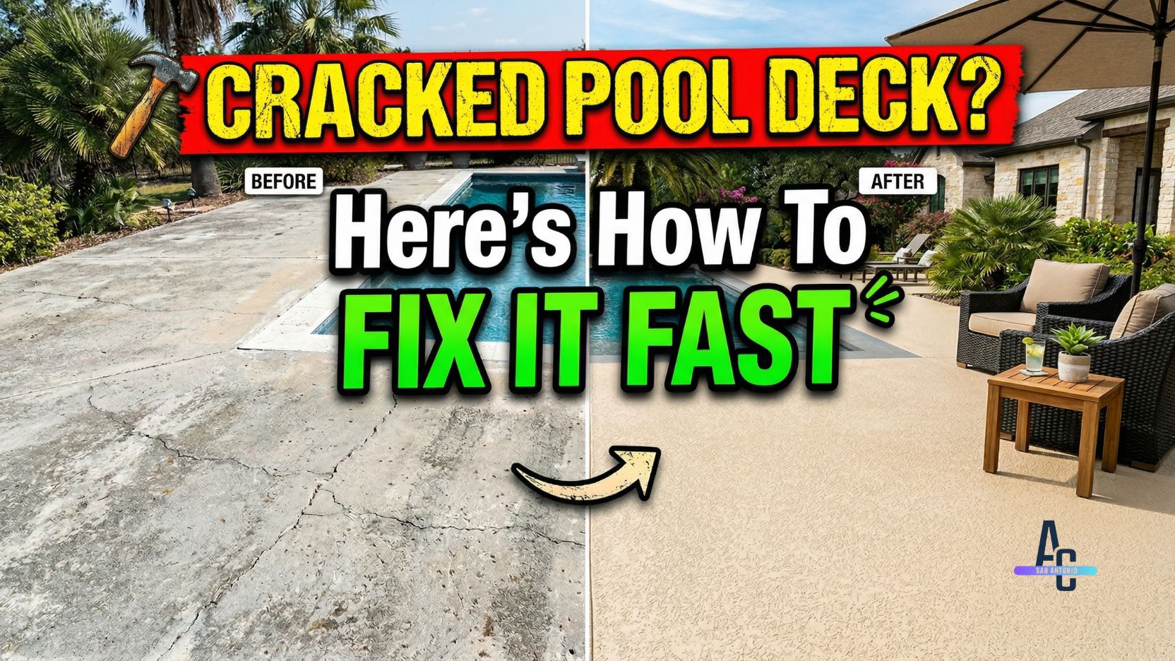 Cracked Pool Deck Here's How to Fix It Fast