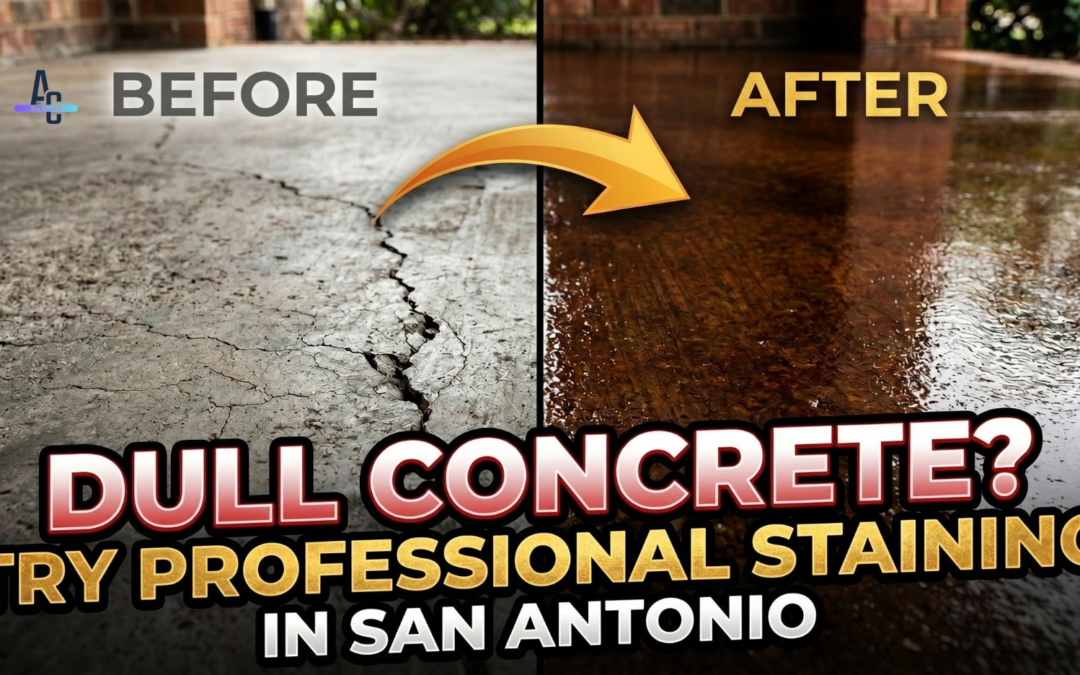 Dull Concrete Try Professional Staining In San Antonio