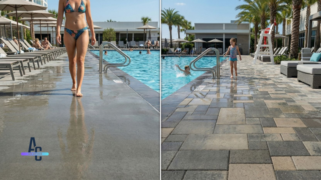 Concrete vs Pavers for Commercial Pool Decks