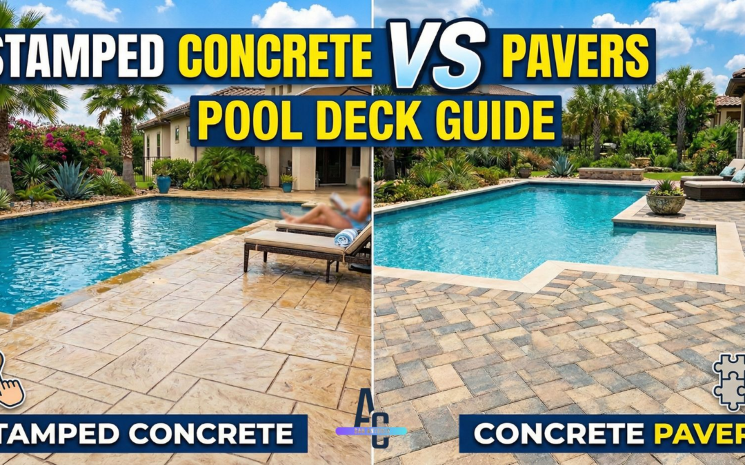 Stamped Concrete VS Pavers Pool Deck Guide