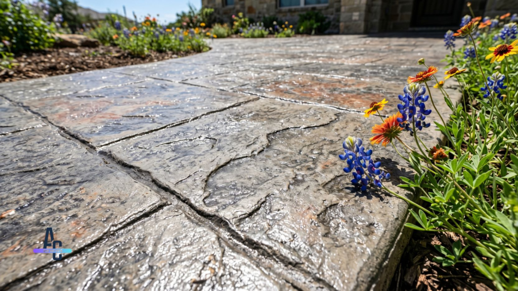 Cracked Driveway Try Stamped Concrete