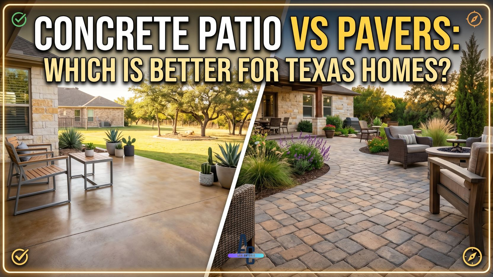 Concrete Patio VS Pavers For Texas Homes