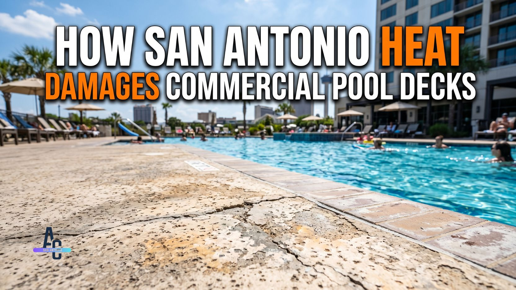How San Antonio Heat Damages Commercial Pool Decks