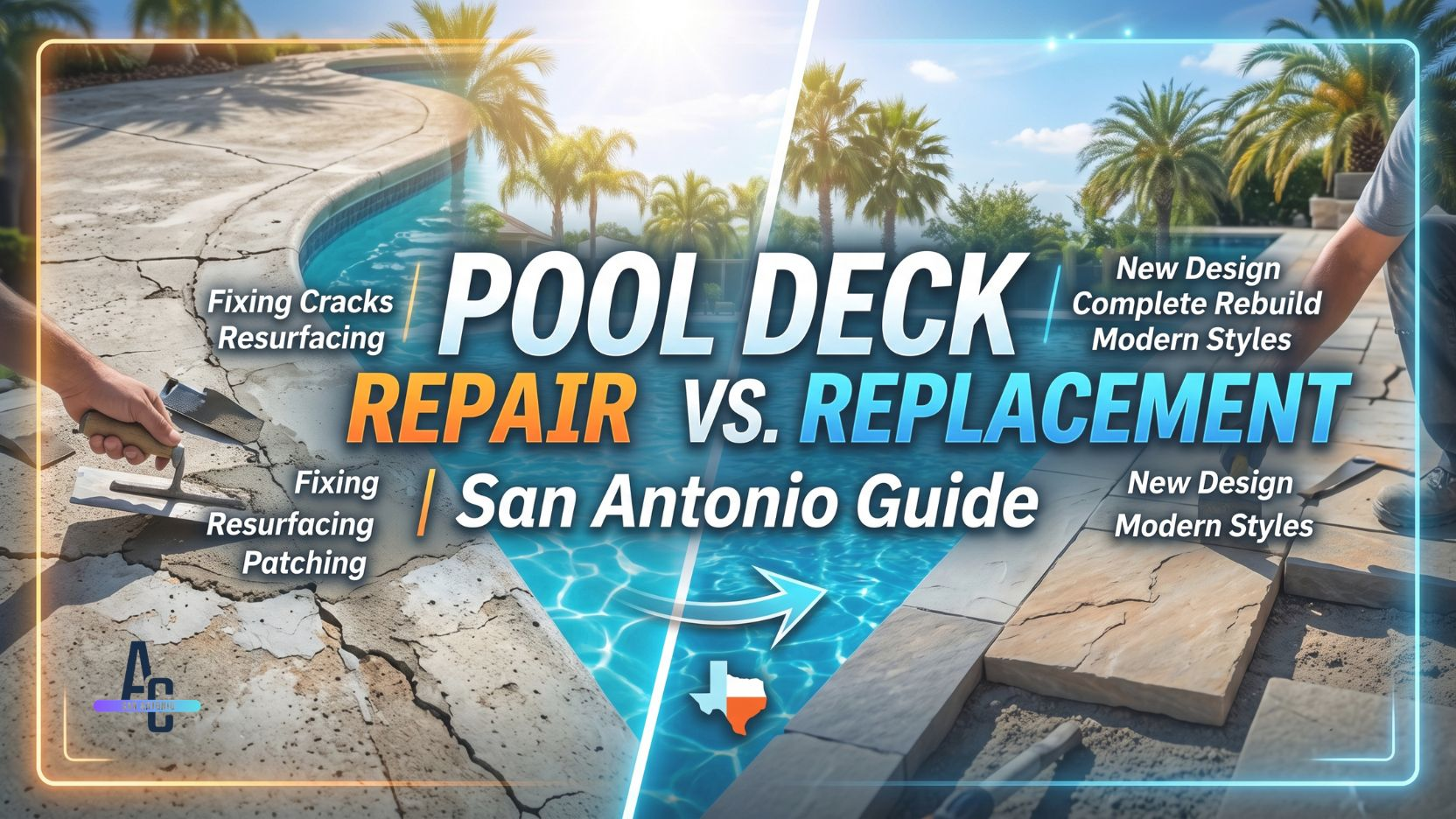 Pool Deck Repair VS. Replacement | San Antonio Guide
