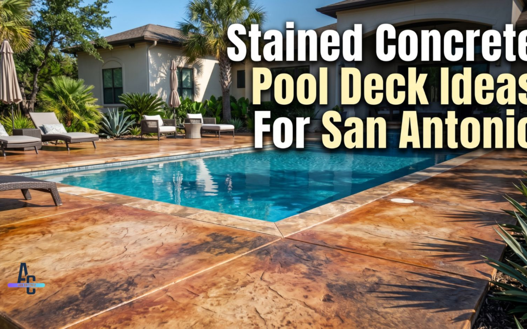 Stained Concrete Pool Deck Ideas For San Antonio