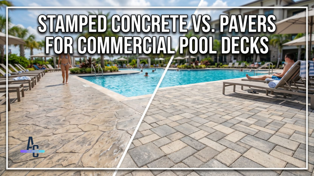 Stamped Concrete VS. Pavers For Commercial Pool Decks