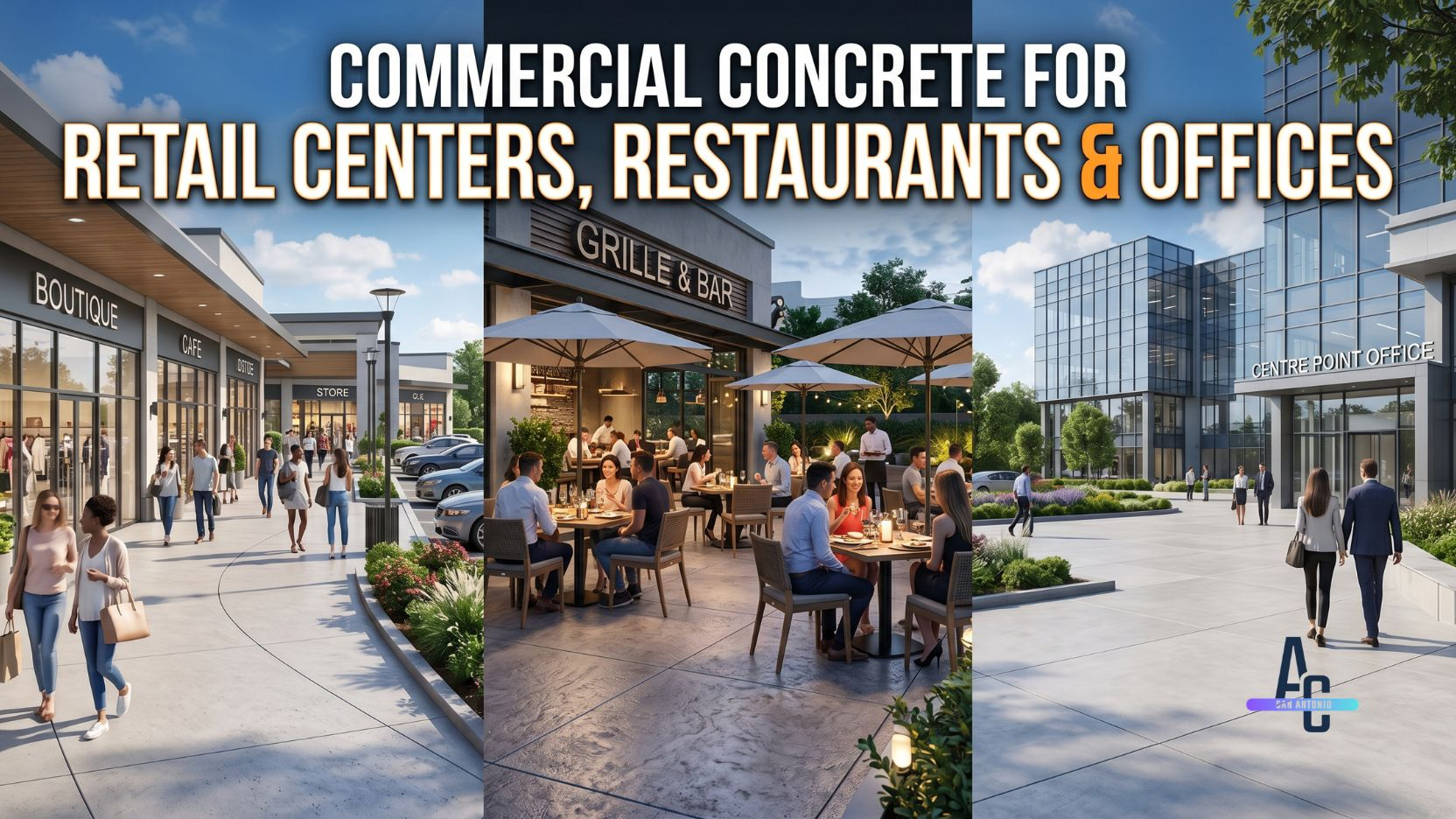 Commercial Concrete for Retail Centers Restaurants & Offices