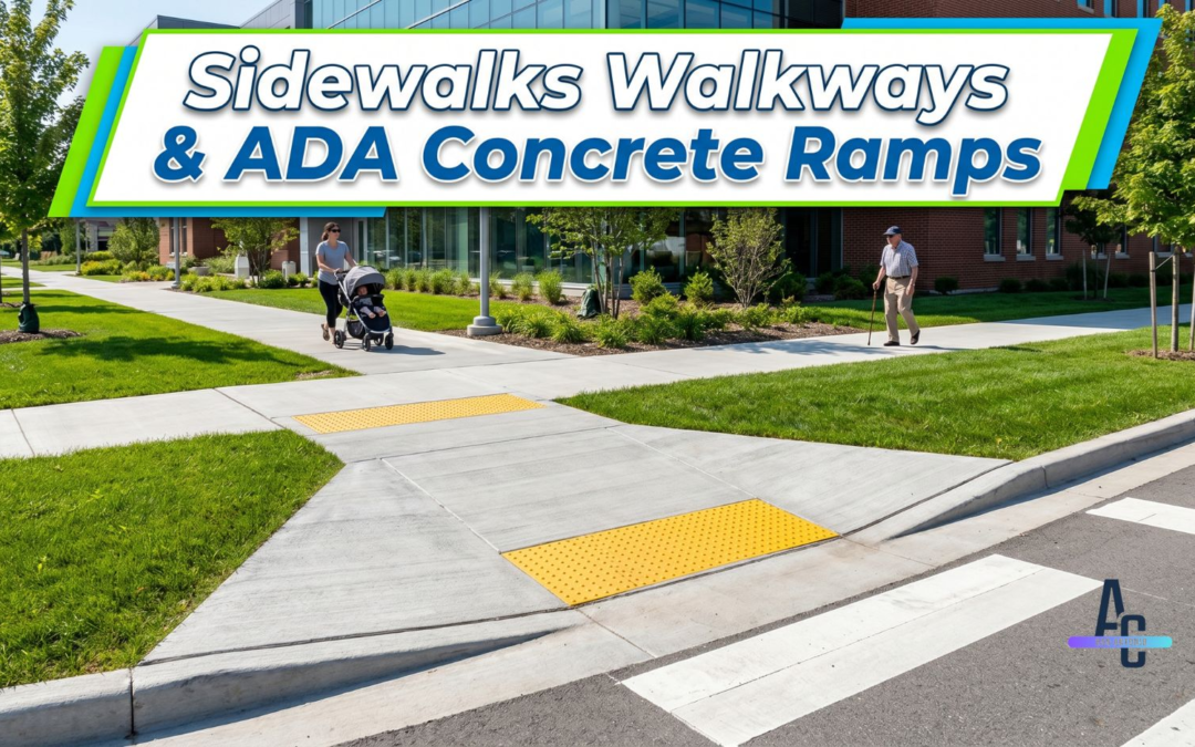 Sidewalks Walkways & ADA Concrete Ramps