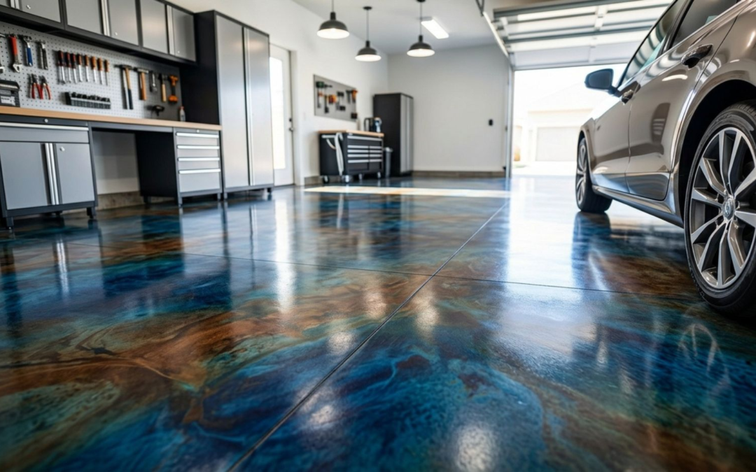 Stained Garage Floors Benefits Costs And Design Ideas