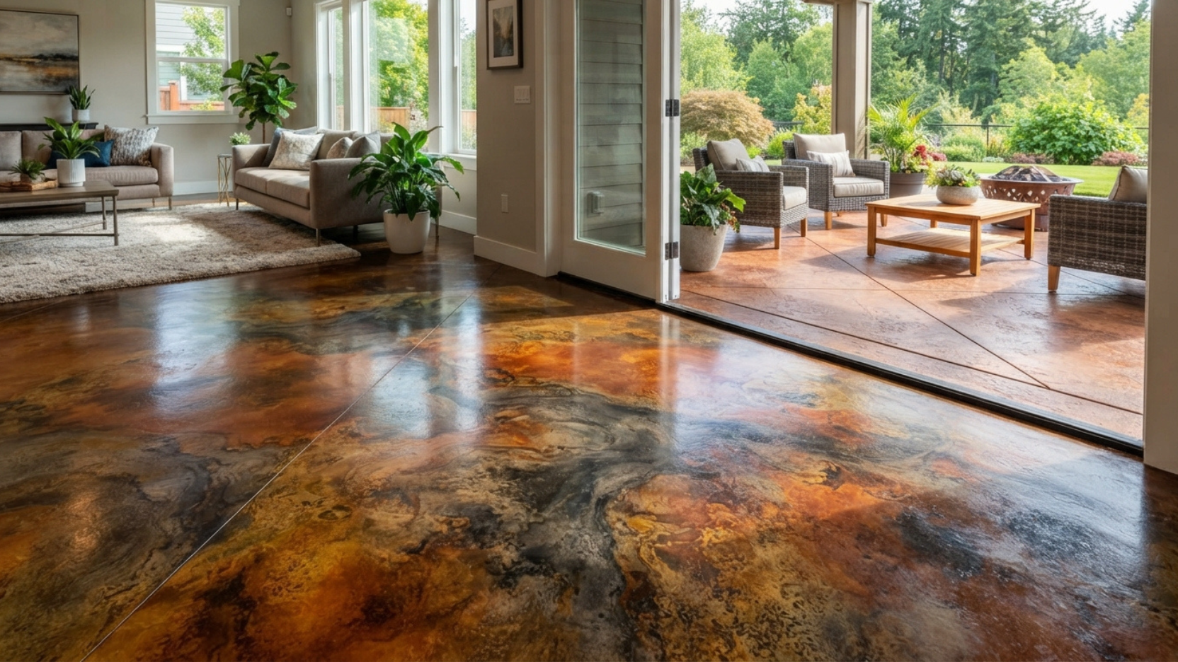 20 Decorative Concrete Staining Ideas For Your Home