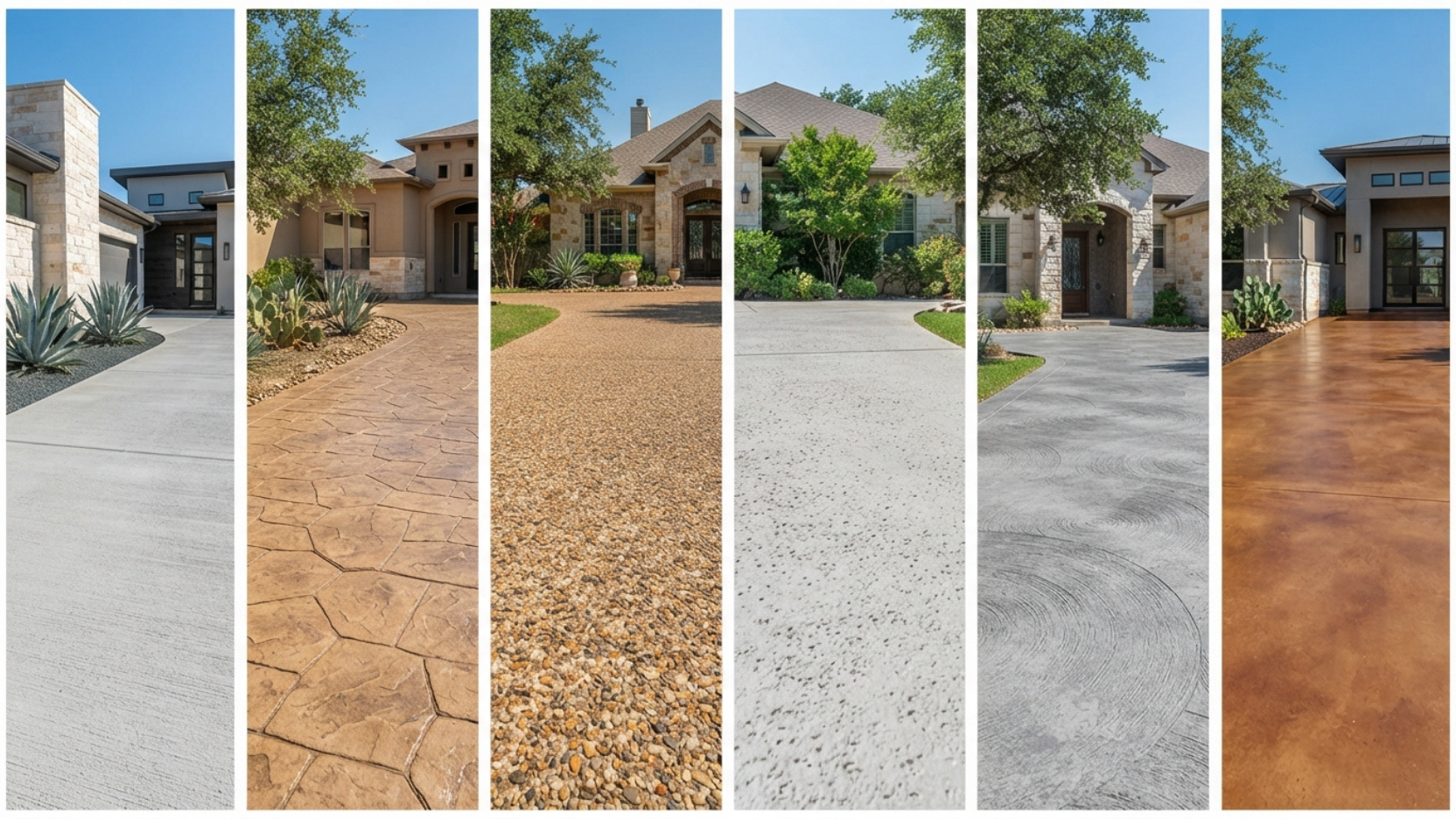 Best Concrete Driveway Finishes for San Antonio Homes