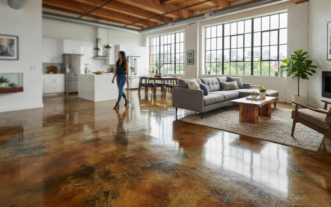 Interior Stained Concrete Floors Style And Performance