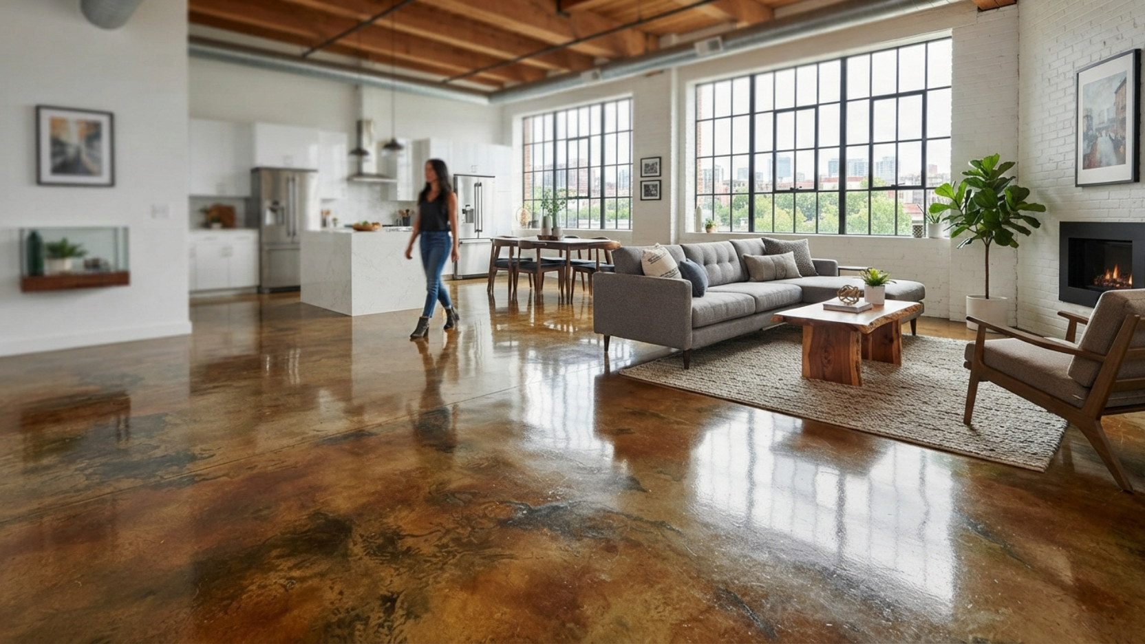 Interior Stained Concrete Floors Style and Performance Interior Stained Concrete Floors Style and Performance