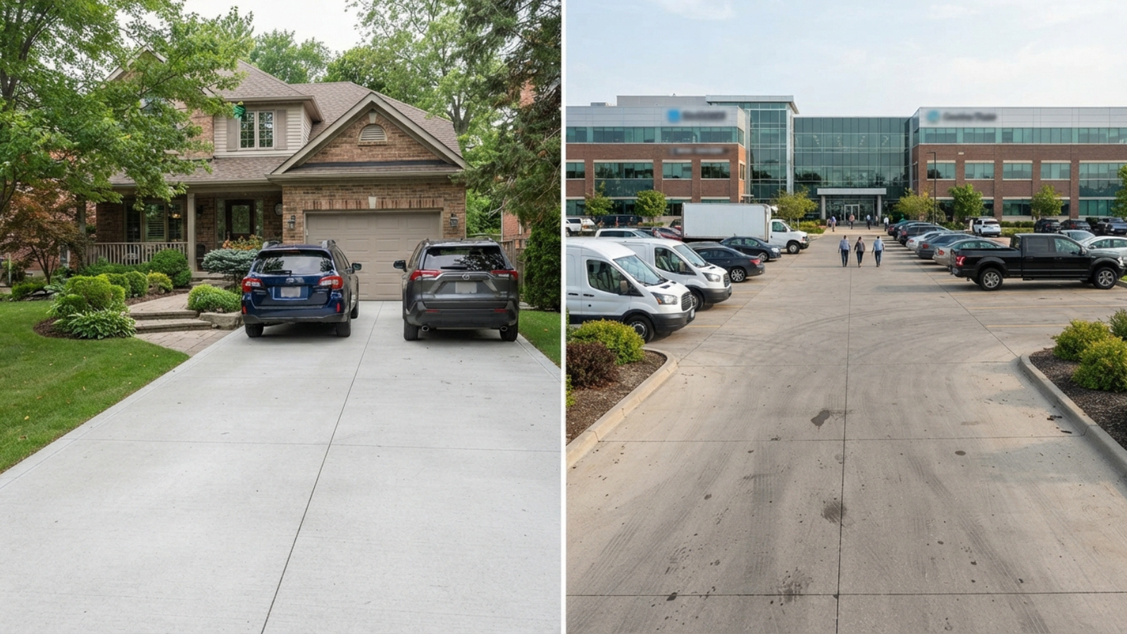 Residential vs Commercial Concrete Driveways